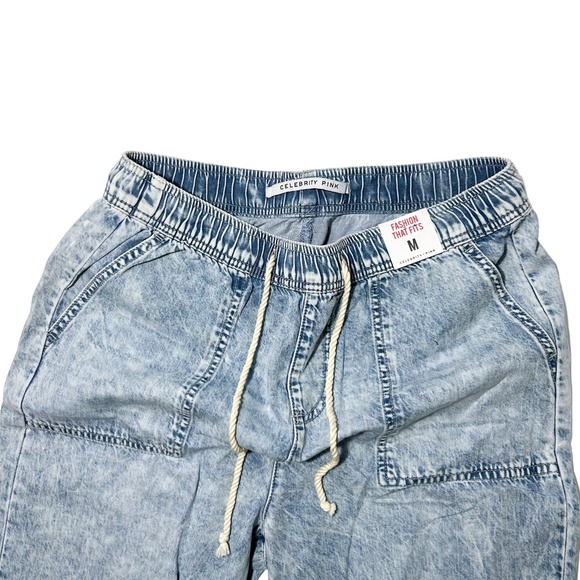 Celebrity Pink Acid Wash Drawstring Denim Jeans - Picture 4 of 4